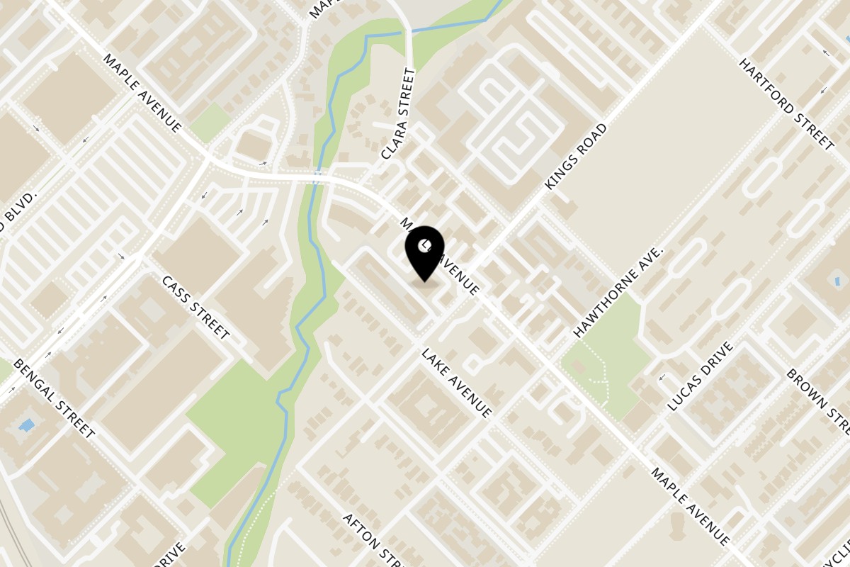 Map showing the location of Picazo Sushi Poke Catering on 4711 Maple Ave in Dallas